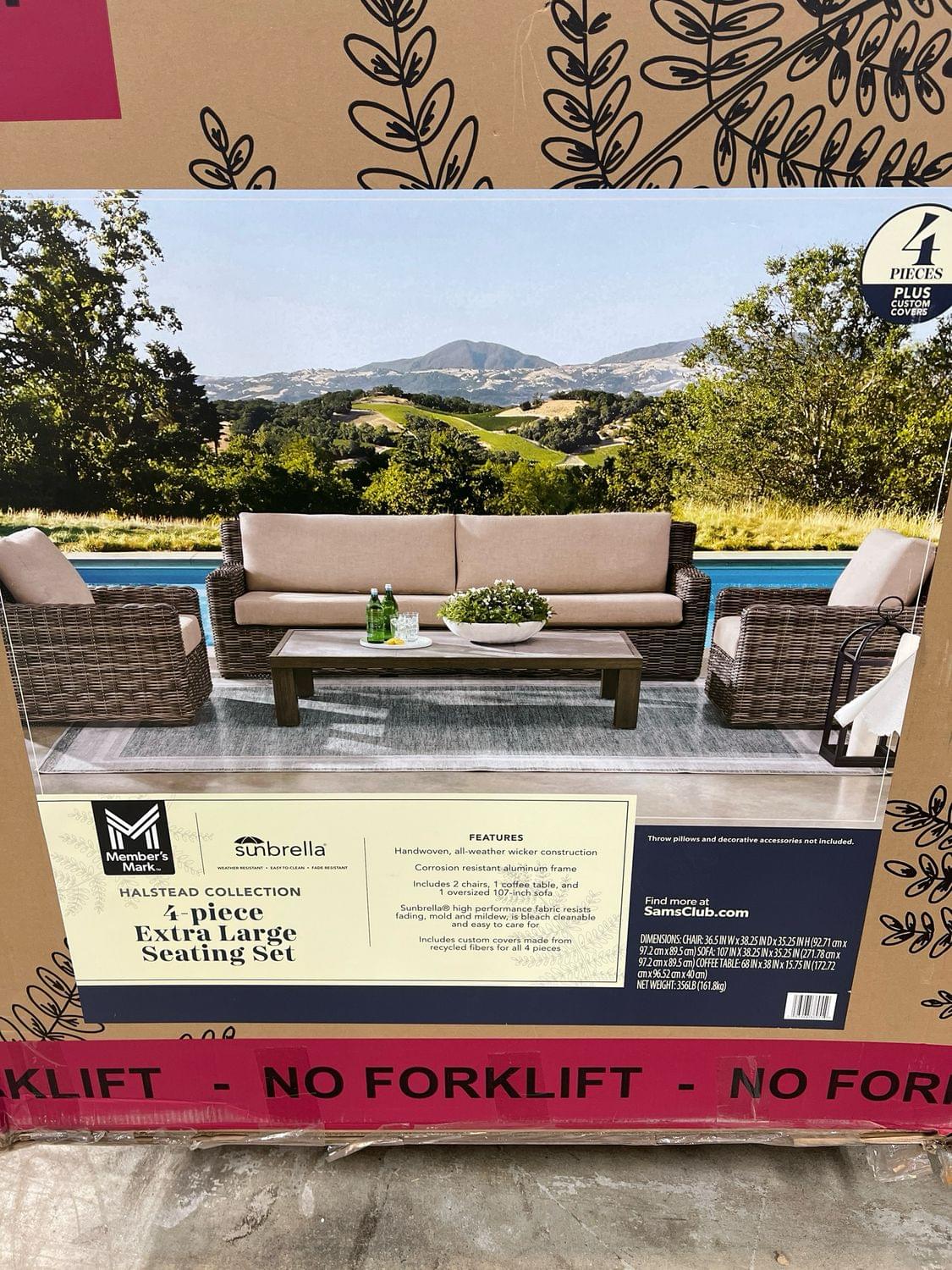 Members Mark 4 Piece Extra Large Seating Set - Image 2